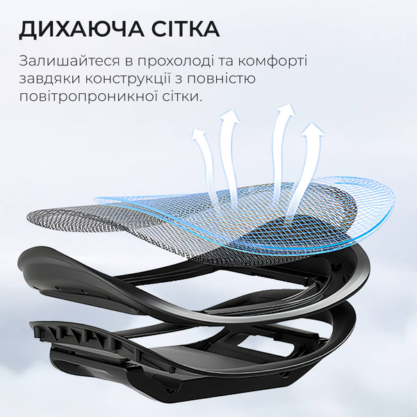 Крісло офісне з підставкою для ніг Sihoo DORO C300 Pro Mesh with footrest Black, зображення 8
