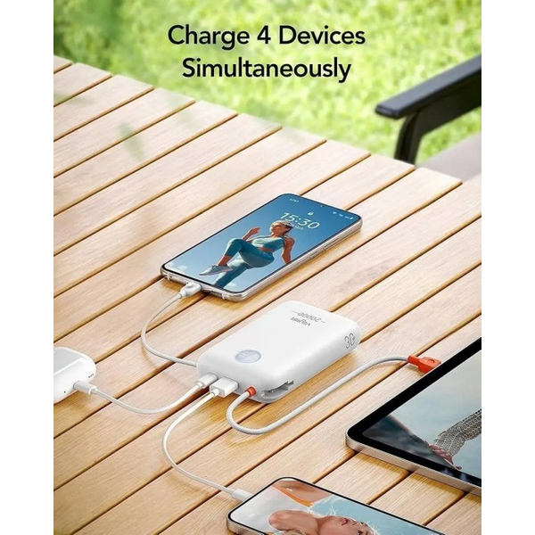 Зовнішній акумулятор VIYISI G2068 20000mAh 30W (X0020VJ17D) White, зображення 5