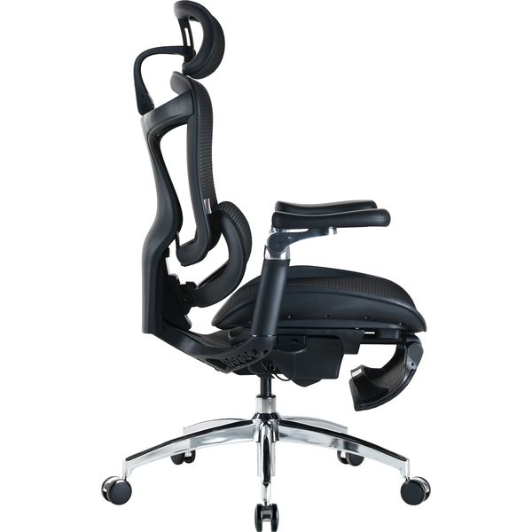 Крісло офісне з підставкою для ніг Sihoo DORO C300 Pro Mesh with footrest Black, зображення 2