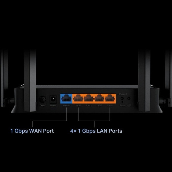 Маршрутизатор TP-Link Archer BE220, Wi-Fi 7, BE3600 Black, изображение 6
