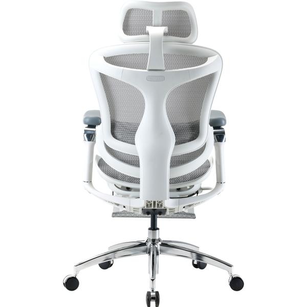 Крісло офісне з підставкою для ніг Sihoo DORO C300 Pro Mesh with footrest White, зображення 2