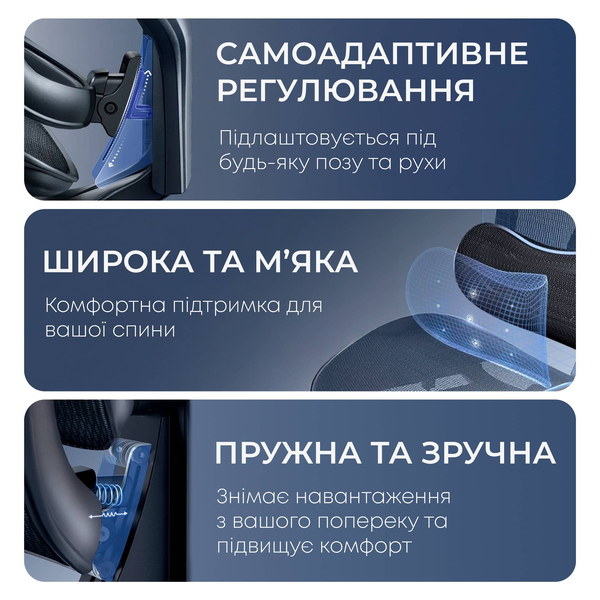 Крісло офісне з підставкою для ніг Sihoo DORO C300 Pro Mesh with footrest Black, зображення 14