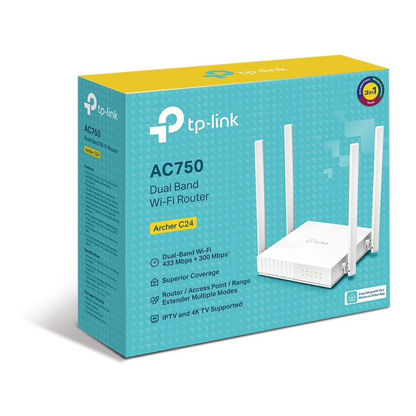 Маршрутизатор Wi-Fi роутер TP-LINK Archer C24 White, изображение 2