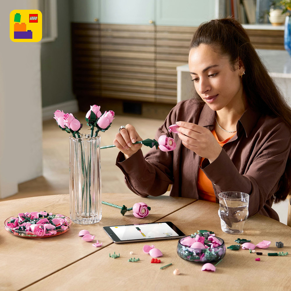 Конструктор LEGO Botanicals Букет рожевих троянд (10374), зображення 6