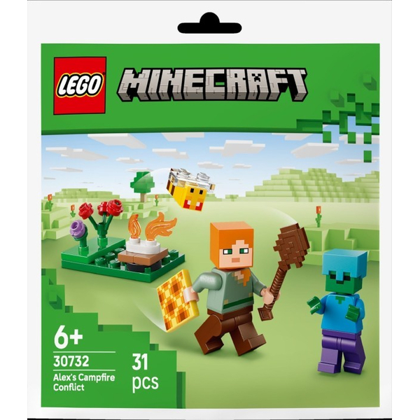 Конструктор LEGO® Minecraft Конфлікт біля багаття Алекса (30732), зображення 2