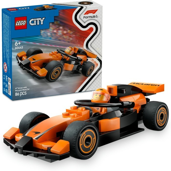 Конструктор LEGO® City Пілот F1 з автомобілем для перегонів команди McLaren (60442), зображення 3
