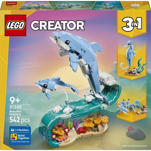 Конструктор LEGO® Creator Морські тварини: красиві дельфіни (31385)