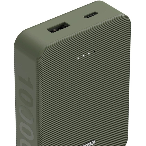 Зовнішній акумулятор Hama 10000mAh 15W (00201713) Green, зображення 5