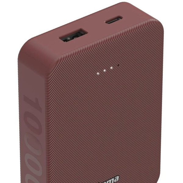 Зовнішній акумулятор Hama 10000mAh 15W (00201714) Red, изображение 5