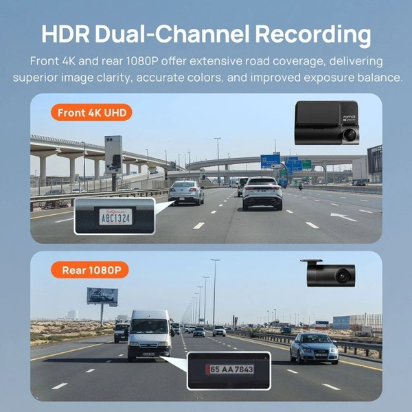 Відеореєстратор 70mai Dash Cam 4K A810S-2 Set Black, изображение 14