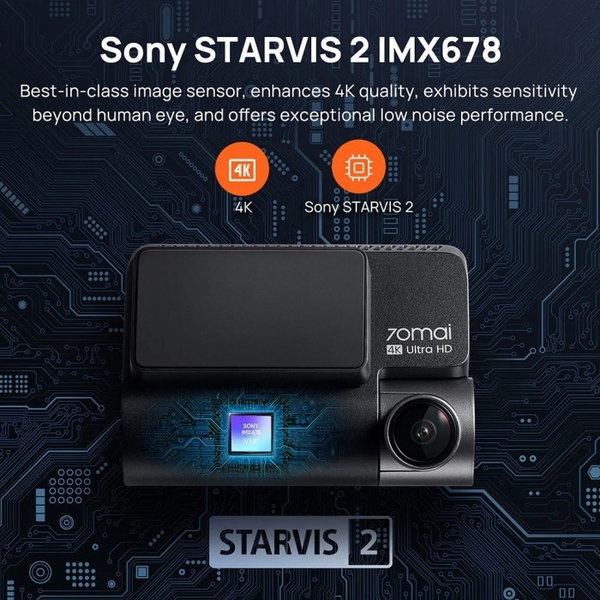 Відеореєстратор 70mai Dash Cam 4K A810S-2 Set Black, изображение 15