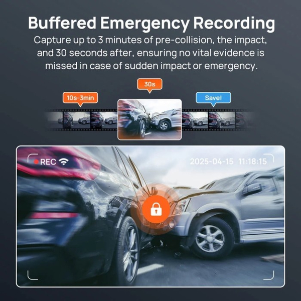 Відеореєстратор 70mai Dash Cam 4K A800SE-2 Set Black, зображення 5