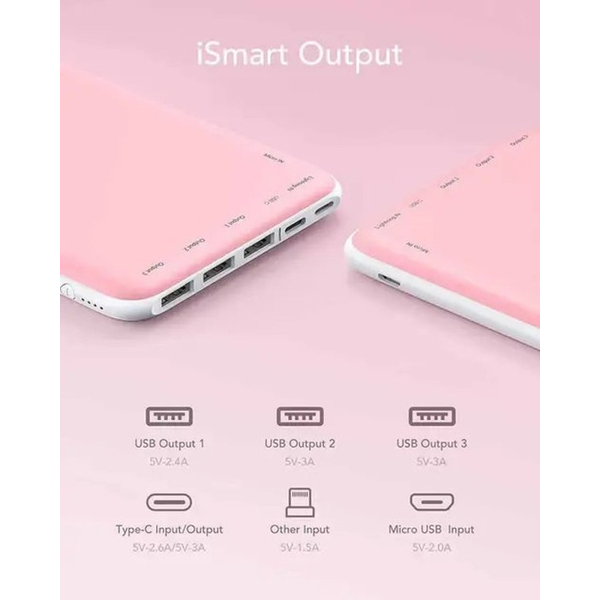 Зовнішній акумулятор Charmast W2002C 268000mAh (B073FKRYJ1) Pink, зображення 4