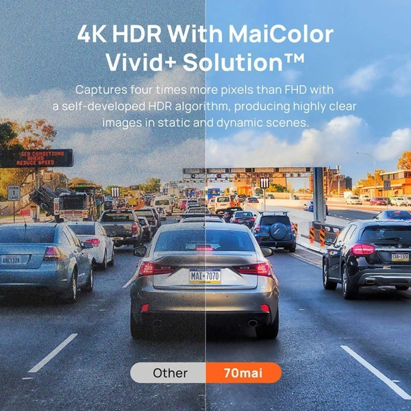 Відеореєстратор 70mai Dash Cam 4K A810S-2 Set Black, изображение 9