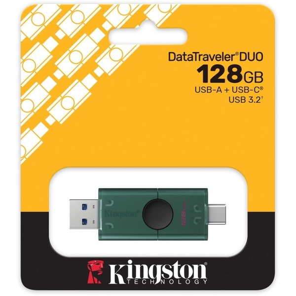 Флеш-пам'ять USB Kingston DT DuoG2 128GB USB-A + USB-C 3.2 Gen 1 (DTDEG2/128GB), зображення 5