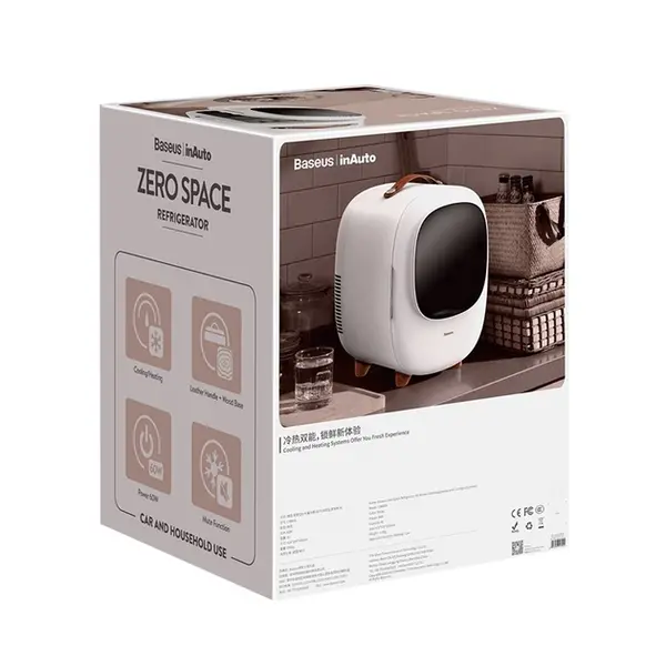 Міні холодильник Baseus Zero Space Refrigerator (8L Winter heat preservation and Cooling in Summer) 220V CN White (CRBX01-02), изображение 6
