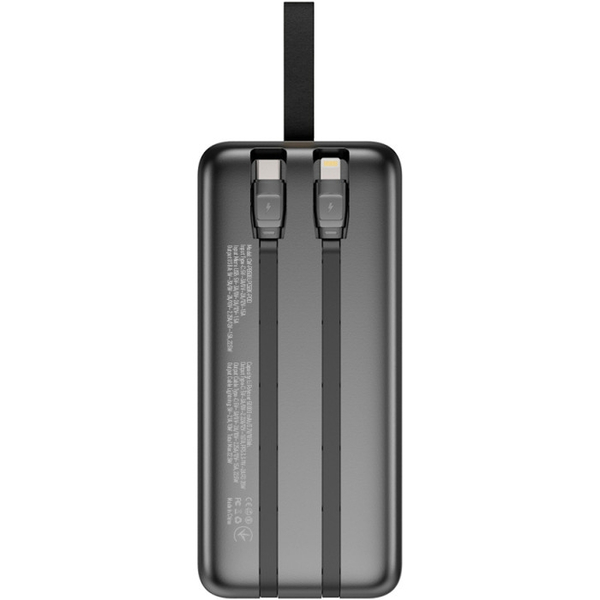 Портативна батарея ColorWay Power Bank 50 000 mAh Digital Display (USB QC3.0 + USB-C Power Delivery 22.5W) Black, изображение 3