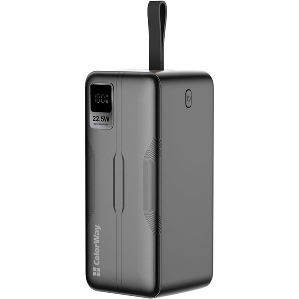 Портативна батарея ColorWay Power Bank 50 000 mAh Digital Display (USB QC3.0 + USB-C Power Delivery 22.5W) Black