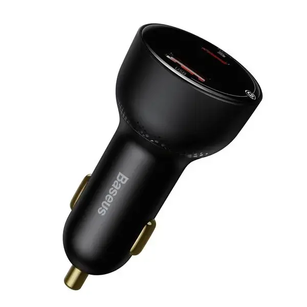 Автомобільний зарядний пристрій Baseus Superme Digital Display QC 4.0+PD3.0 PPS 100W USB + Type-C 5A Чорний, изображение 4