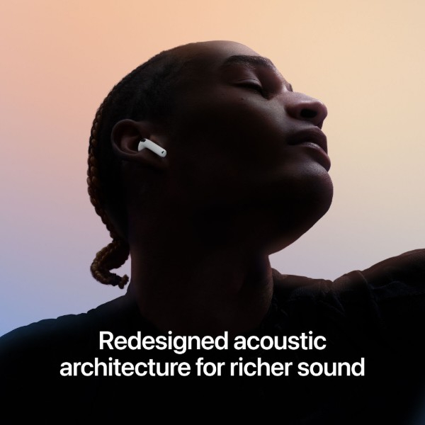Apple AirPods 5 with Wireless Charging Case (MKFT4), Колір: Білий, Оригінальна назва кольору: White, Наявність активного шумоподавлення: Є ця функція, зображення 3