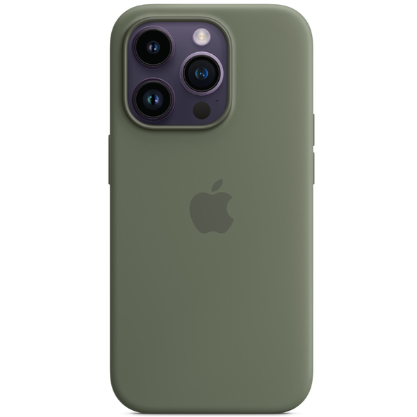 Чохол Apple iPhone 14 Pro Max Silicone cases MagSafe NO animation Olive