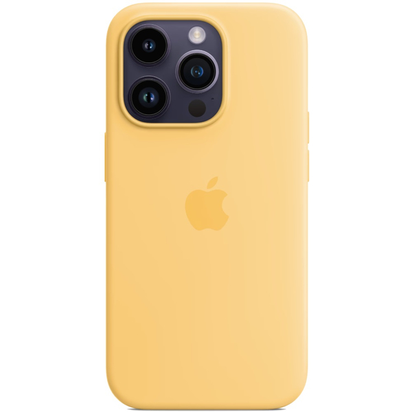 Чохол Apple iPhone 14 Pro Silicone cases MagSafe NO animation Sunglow