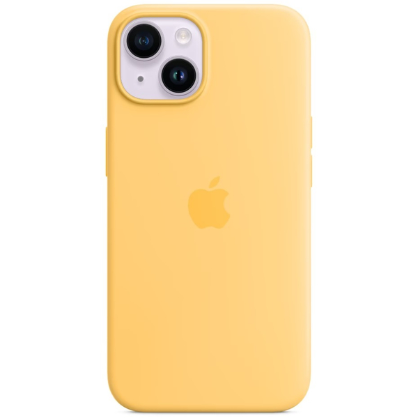 Чохол Apple iPhone 14 Silicone cases MagSafe NO animation Sunglow
