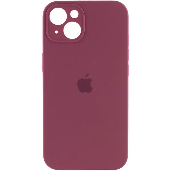Чохол Apple iPhone 14 Plus Silicone cases Full cover close camera Plum