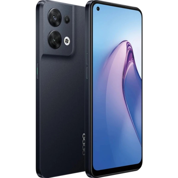 Смартфон OPPO Reno8 5G 8/256GB Shimmer Black, зображення 2