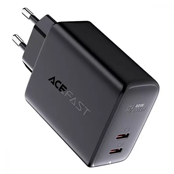 МЗП Acefast A9 PD 40W (2 Type-C) (Black), изображение 3