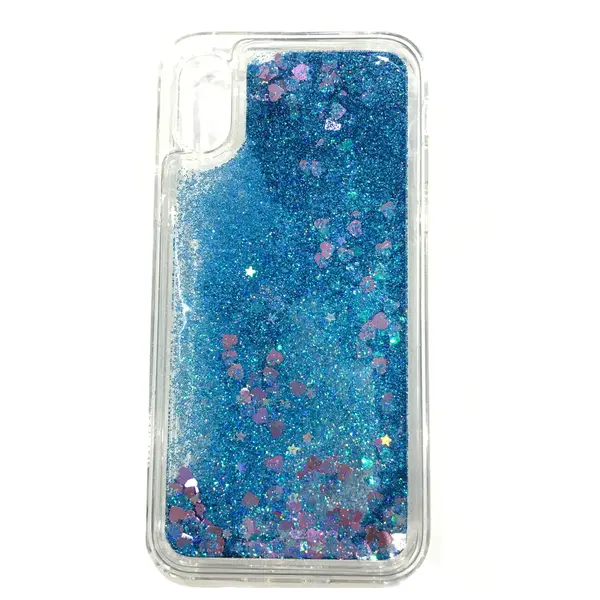 Чехол силиконовый Upex Crystal Glitter Apple iPhone X/XS Blue/Green