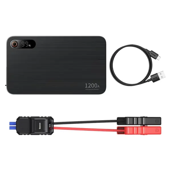 Пусковое устройство (бустер) Baseus Super Energy Pro+ 1200A Car Jump Starter Black (C00245700111-00)