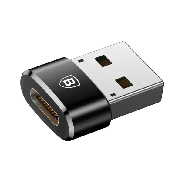 Переходник Baseus Mini Type-C female to USB male adapter converter Black (CAAOTG-01)