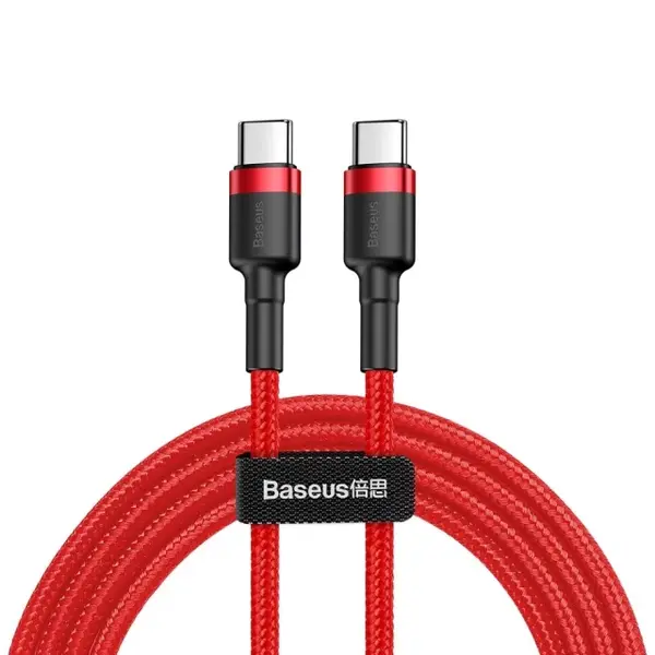 Кабель Baseus Cafule Type-C PD2.0 60W flash charging data line (20V 3A) 1m Red (CATKLF-G09)