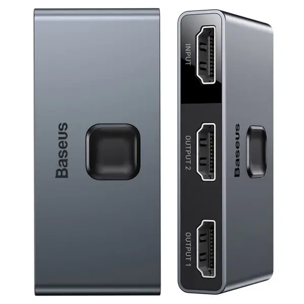 HDMI-разветвитель Baseus Matrix HDMI Splitter (2 in 1 or 1 in 2) Space Gray (CAHUB-BC0G)