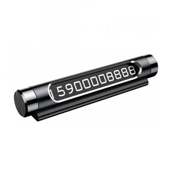 Парковочная табличка Baseus All Metal Temporary Parking Number Plate (dual-number version) Black (ACNUM-C01)