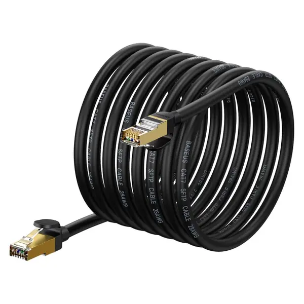 Кабель Baseus high Speed Seven types of RJ45 10Gigabit network cable (round cable) 10m Black (WKJS010701)