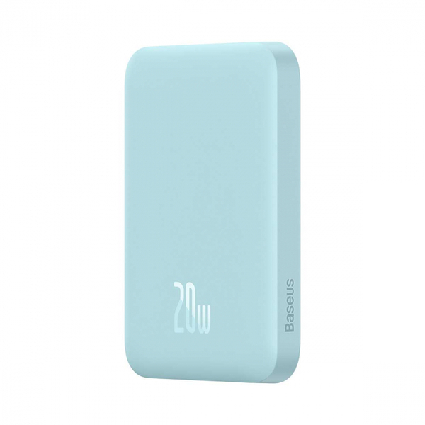 Внешний аккумулятор Baseus Magnetic wireless Fast charging power bank 6000mAh 20W Blue (PPCX020003), Цвет: Голубой, Оригинальное название цвета: Blue, Батарея, мAч: 6000, изображение 6