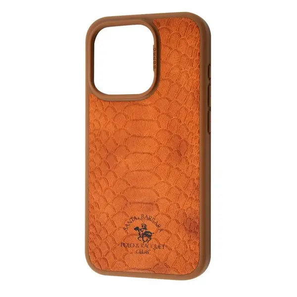 Чехол кожаный POLO Knight (Leather) iPhone 15 Pro brown