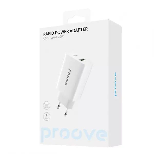 МЗП Proove Rapid 20W (Type-C + USB) white (WCRP20110002), зображення 5