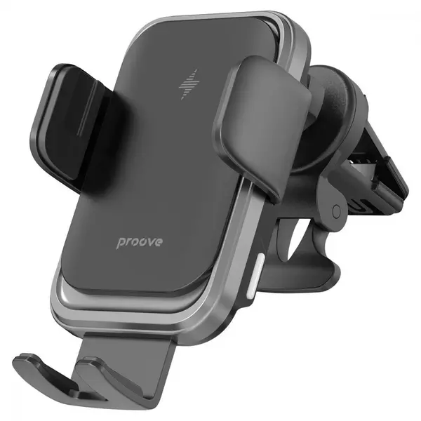 Автомобильный держатель для мобильного з бездротовою зарядкою Proove Nitro Charge 15W black (WHNC15002001)