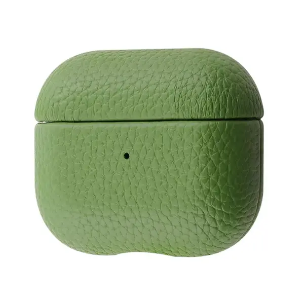 Чехол Leather Case AirPods 3 olive, Колір: Зелений, Оригінальна назва кольору: Olive