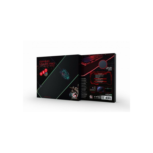 Коврик игровой Gembird MP-GAMELED-L (300 x 800 мм.) Толщ. 4 мм, со светодиодной подсветкой, размер L, черный, изображение 8