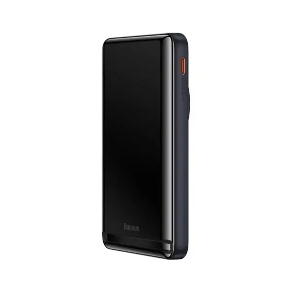 Внешний аккумулятор Baseus Magnetic Bracket Wireless Fast Charge Power Bank 10000mAh 20W Blue Overseas Edition (PPCX000203), Цвет: Темно-синий, Оригинальное название цвета: Blue, Батарея, мAч: 10000, изображение 4