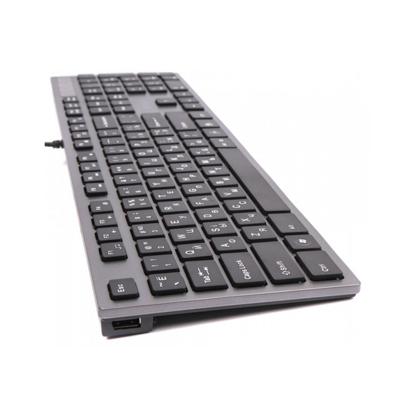 Клавиатура A4-Tech KV-300H USB, серая, X-Key+USB порт. (Grey+Black), изображение 3