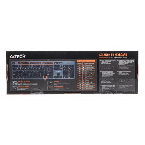 Клавиатура A4-Tech KV-300H USB, серая, X-Key+USB порт. (Grey+Black), изображение 5
