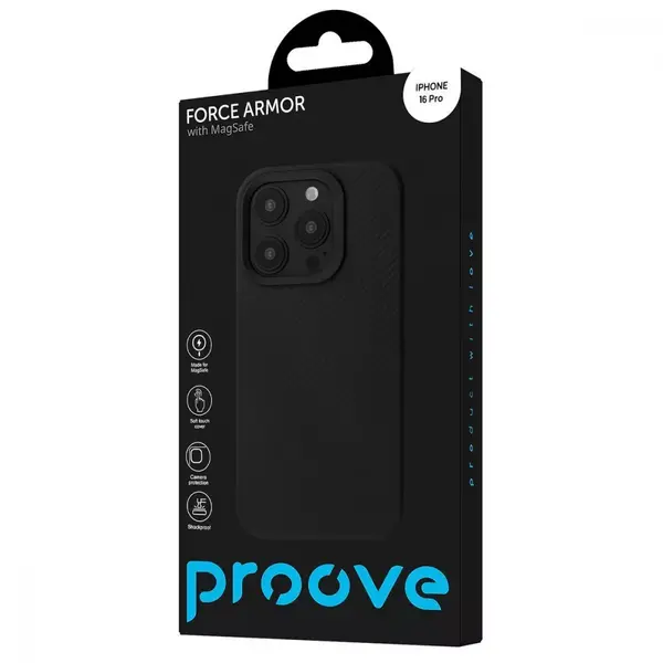 Чехол Proove Force Armor Case with Magnetic Ring iPhone 16 Pro (чорний), изображение 2