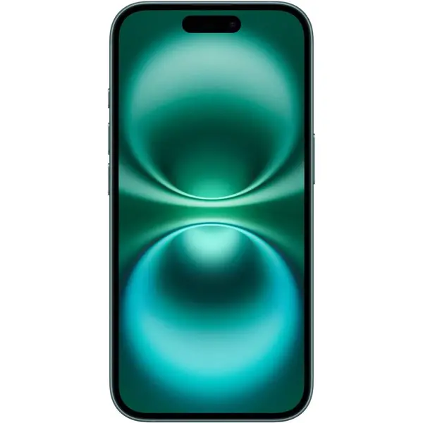 Apple iPhone 16 128GB Teal, Пам'ять: 128 Гб, Колір: Зелений, Оригінальна назва кольору: Teal, Об'єм оперативної пам'яті: 8 Гб, Батарея, мAч: 3561, зображення 2