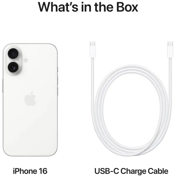 Apple iPhone 16 128GB White, Пам'ять: 128 Гб, Колір: Білий, Оригінальна назва кольору: White, Об'єм оперативної пам'яті: 8 Гб, Батарея, мAч: 3561, зображення 11