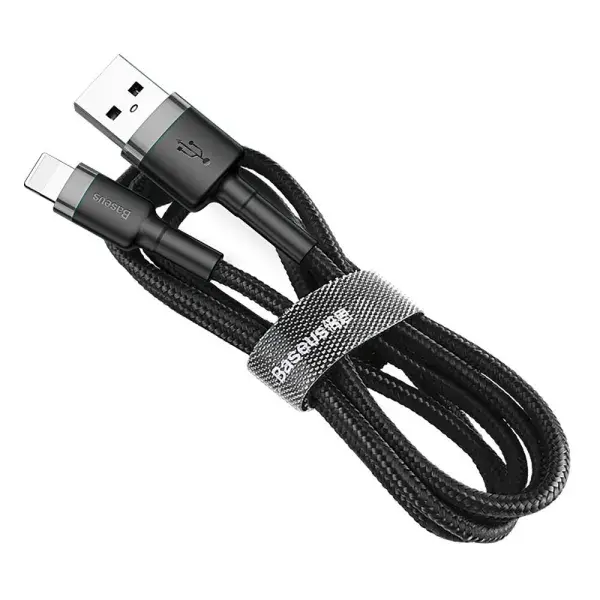 Кабель Baseus Cafule Lightning 1.5A (2m) gray/black (CALKLF-CG1), изображение 4
